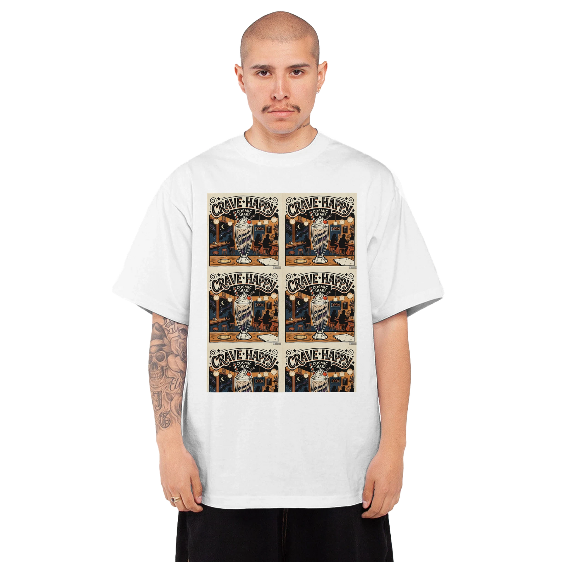 Cosmic Milkshake Cafe Graphic Tee | Crave Happy® Streetwear