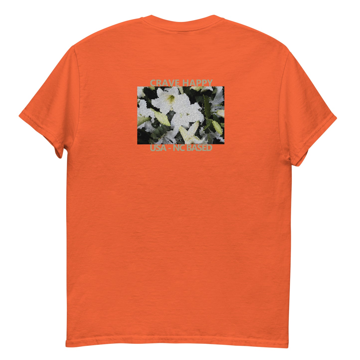 Wavy Flowers Orange T-shirt