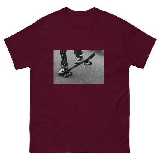 Skateboarding Shoe Maroon T-shirt