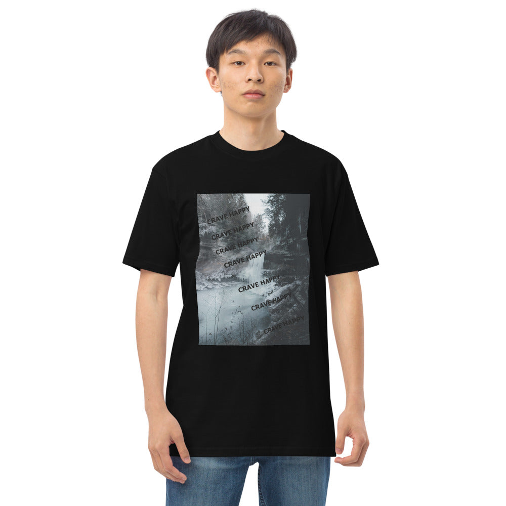 Water Falls Black T-shirt